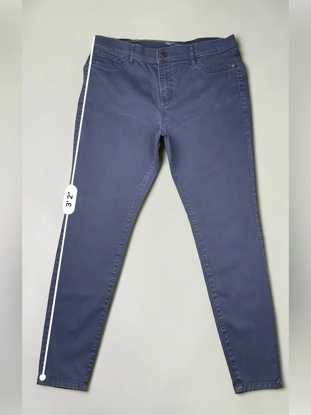 SOHO New York & Company Jeans Crosby Slim Leg Pant Womens Size 12 Navy Blue